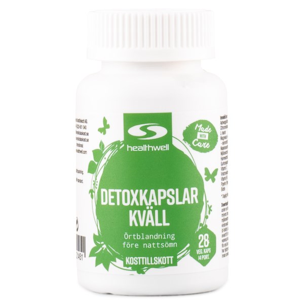 Healthwell Detoxkapslar Kväll, 28 kaps Healthwell Detoxkapslar Kväll, 28 kaps