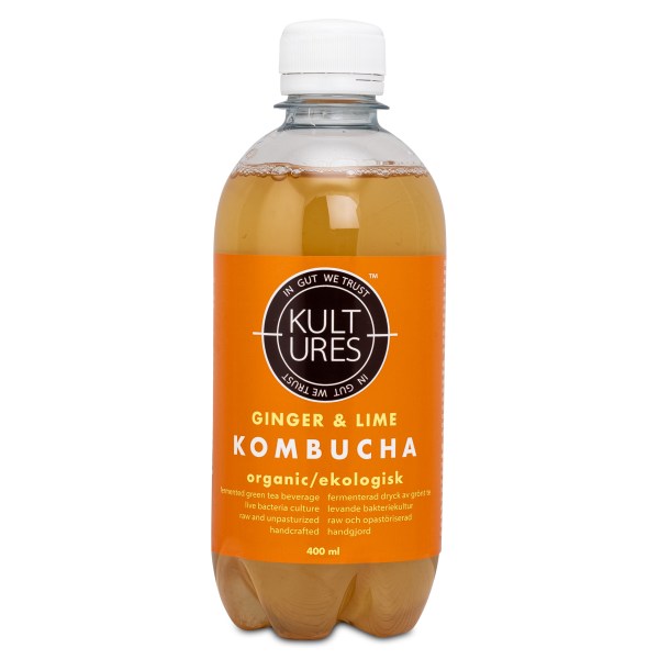 Kultures Kombucha, Ingefära & Lime, 400 ml