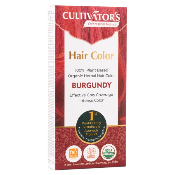 Miraz Organic Cultivators Hair Colors, 1 st, Burgundy