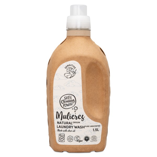 Mulieres Naturligt Tvättmedel, 1.5 L, Pure Unscented
