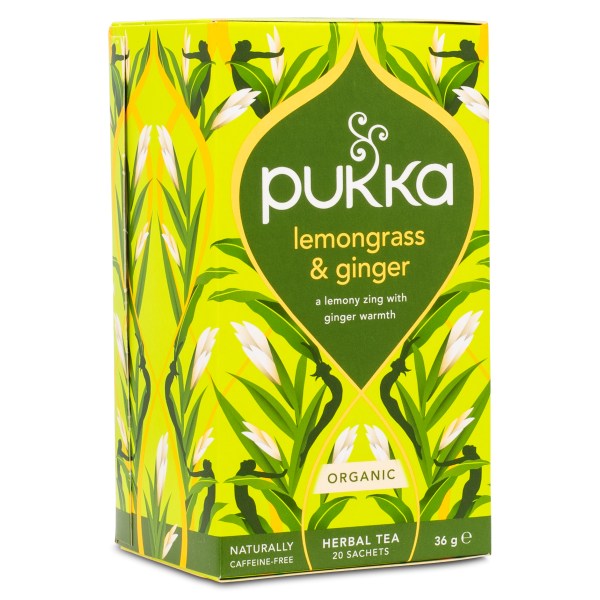 Pukka Te Lemongrass & Ginger, 20 påsar