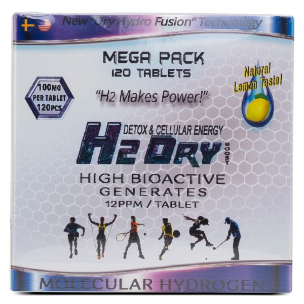 Quantum Energy H2 Dry Vätetabletter 12ppm, Citron, 120 tabl