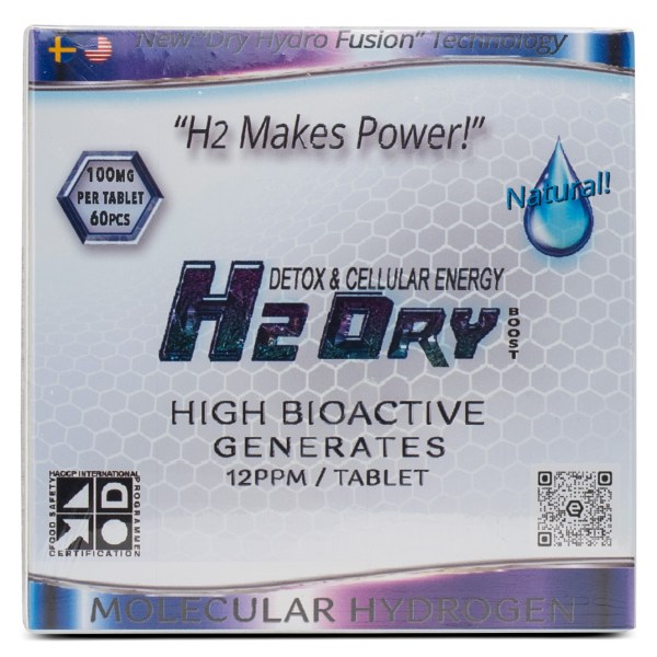 Quantum Energy H2 Dry Vätetabletter 12ppm, Naturell, 60 tabl