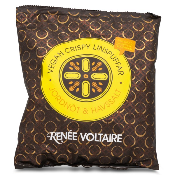Renee Voltaire Crispy Linspuffar, 90 g, Jordnöt & Havssalt
