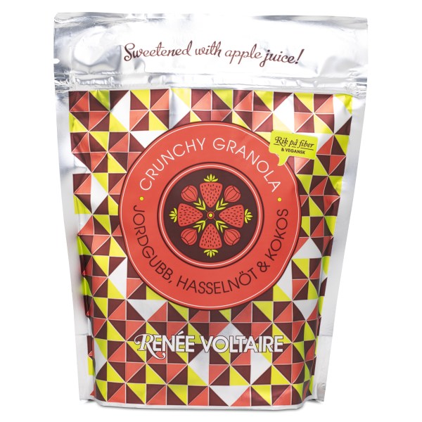 Renee Voltaire Crunchy Granola, 450 g, Jordgubb, Hasselnöt & Kokos