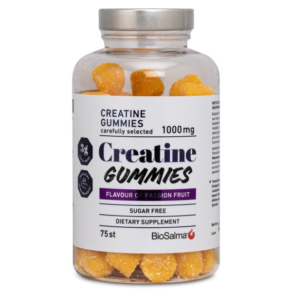 BioSalma Creatine Gummies 1000 mg, Passion Fruit, 75 Gummies