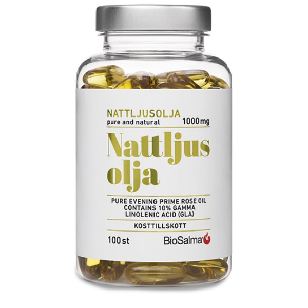 BioSalma Nattljusolja 10% GLA 1000 mg, 100 kaps