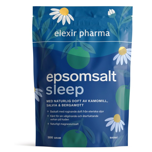 Elexir Pharma Epsomsalt med doft, 1000 g, Sleep