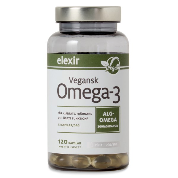Elexir Pharma Omega-3 Vegansk, 120 kaps