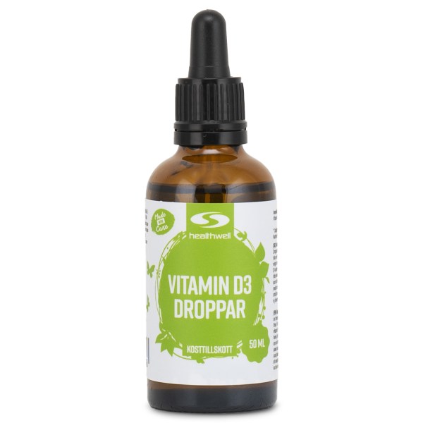 Healthwell Vitamin D3 Droppar, 50 ml Healthwell Vitamin D3 Droppar, 50 ml