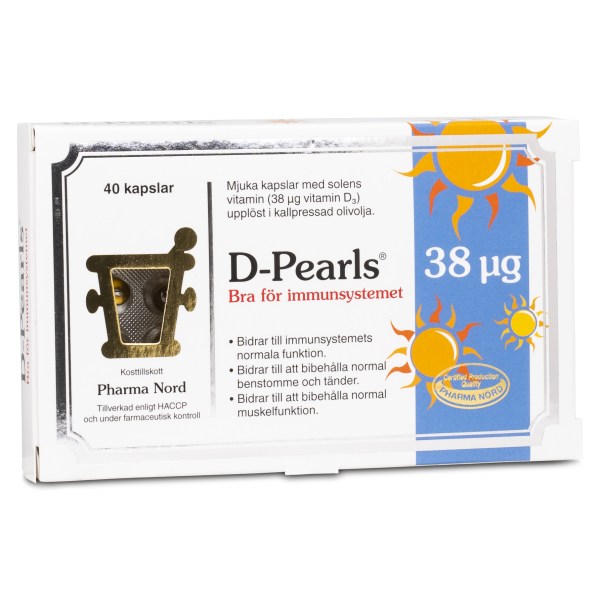Pharma Nord D-Pearls Vitamin D3 38 mcg, 40 kaps