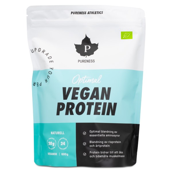 Pureness Athletics Optimal Vegan Protein Eko, Naturell, 600 g