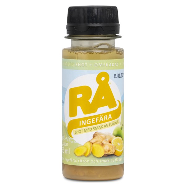 RÅ Ingefärsshot m Smak, Fläder, 65 ml