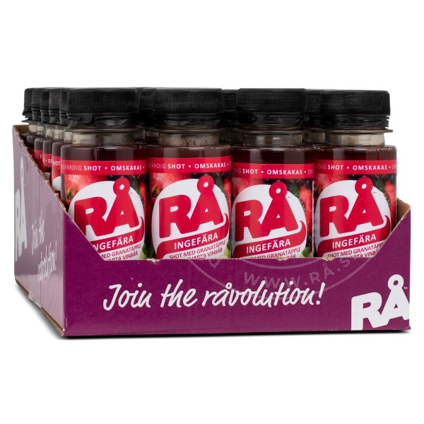 RÅ Ingefärsshot m granatäpple, Granatäpple, 24-pack