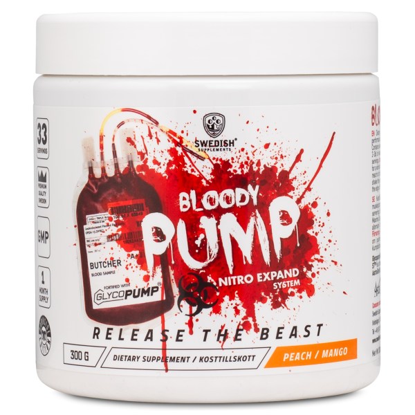 Swedish Supplements Bloody Pump, Peach Mango, 300 g