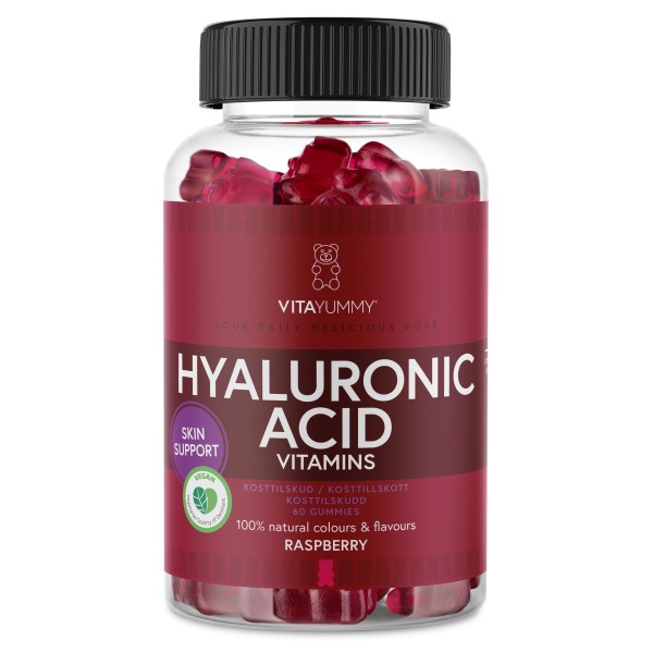 VitaYummy Hyaluronic Acid, Raspberry, 60 Gummies